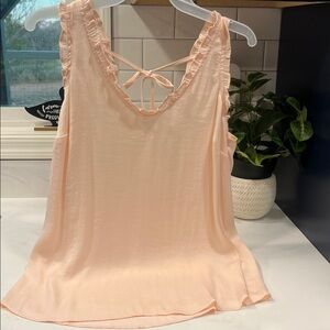 LC Lauren Conrad Light pink top  with Ruffle Trim